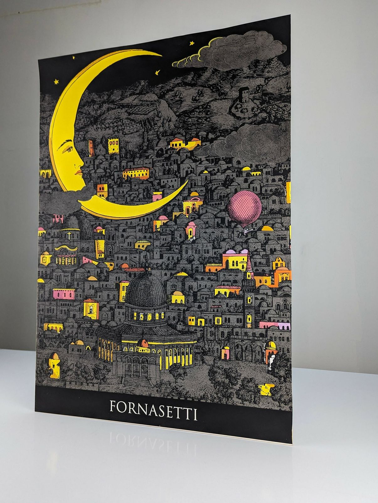 Vintage Poster ”Night Over Jerusalem” By Piero Fornasetti photo vinterior