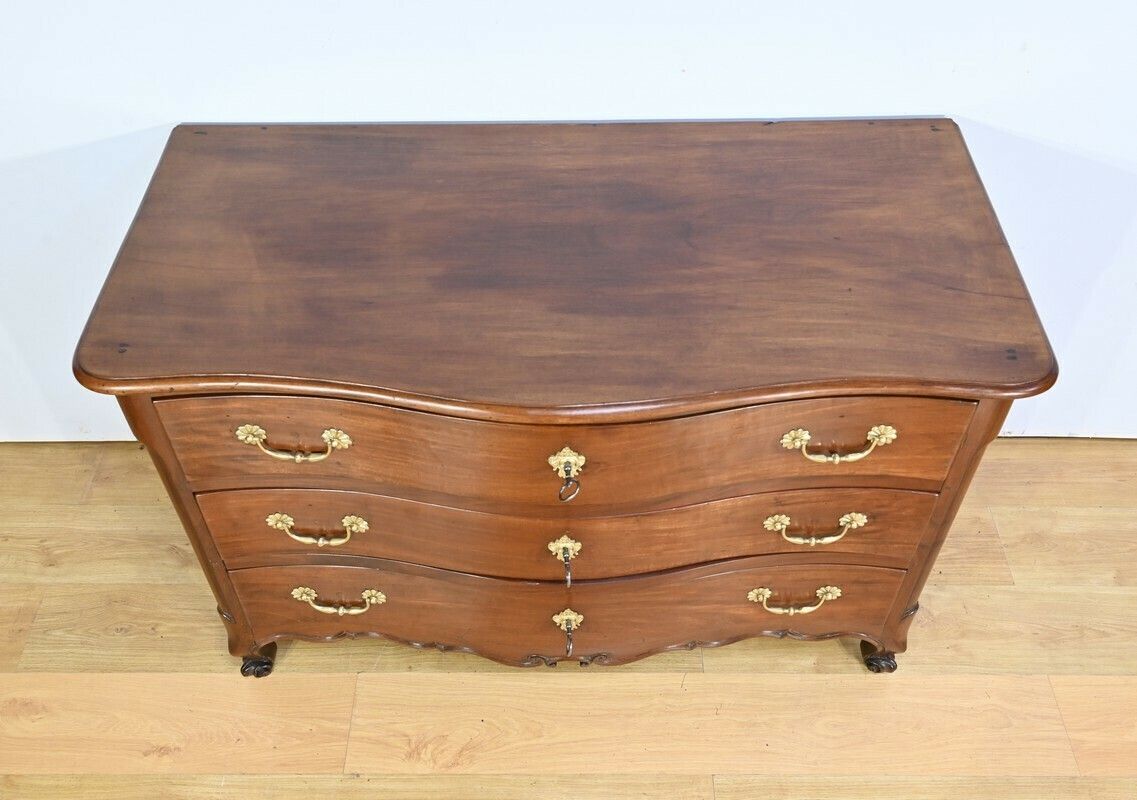 Nantaise Port Commode In Cuban Mahogany – 2nd Part 18th Century photo 6800.0