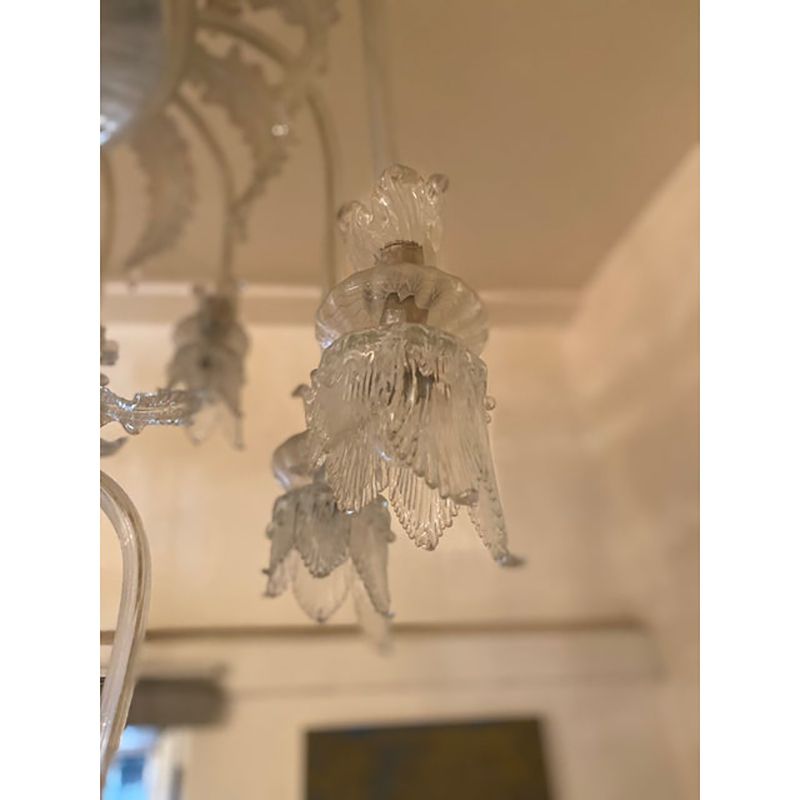 38500.0 1970s Italian Style Murano Glass In Transparent Chandelier photo