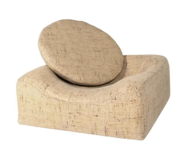 Mid Century Modern Low Armchair, Orignal Upholstery, 1960s
