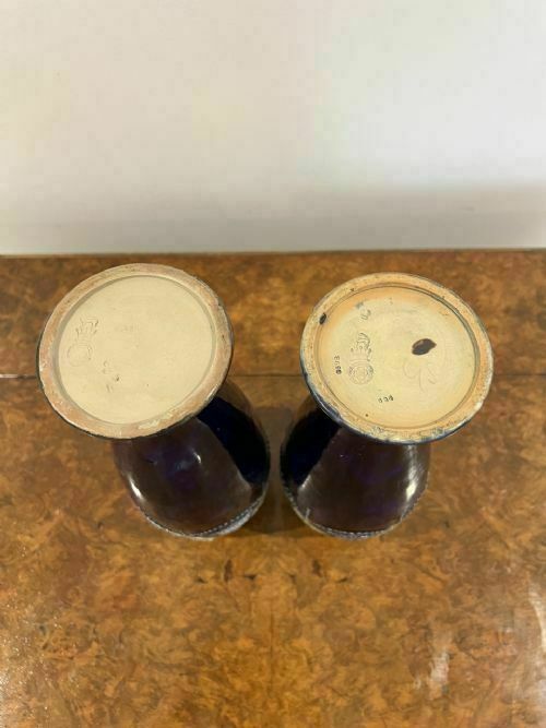 Quality Pair Of Victorian Royal Doulton Vases photo Home Decor