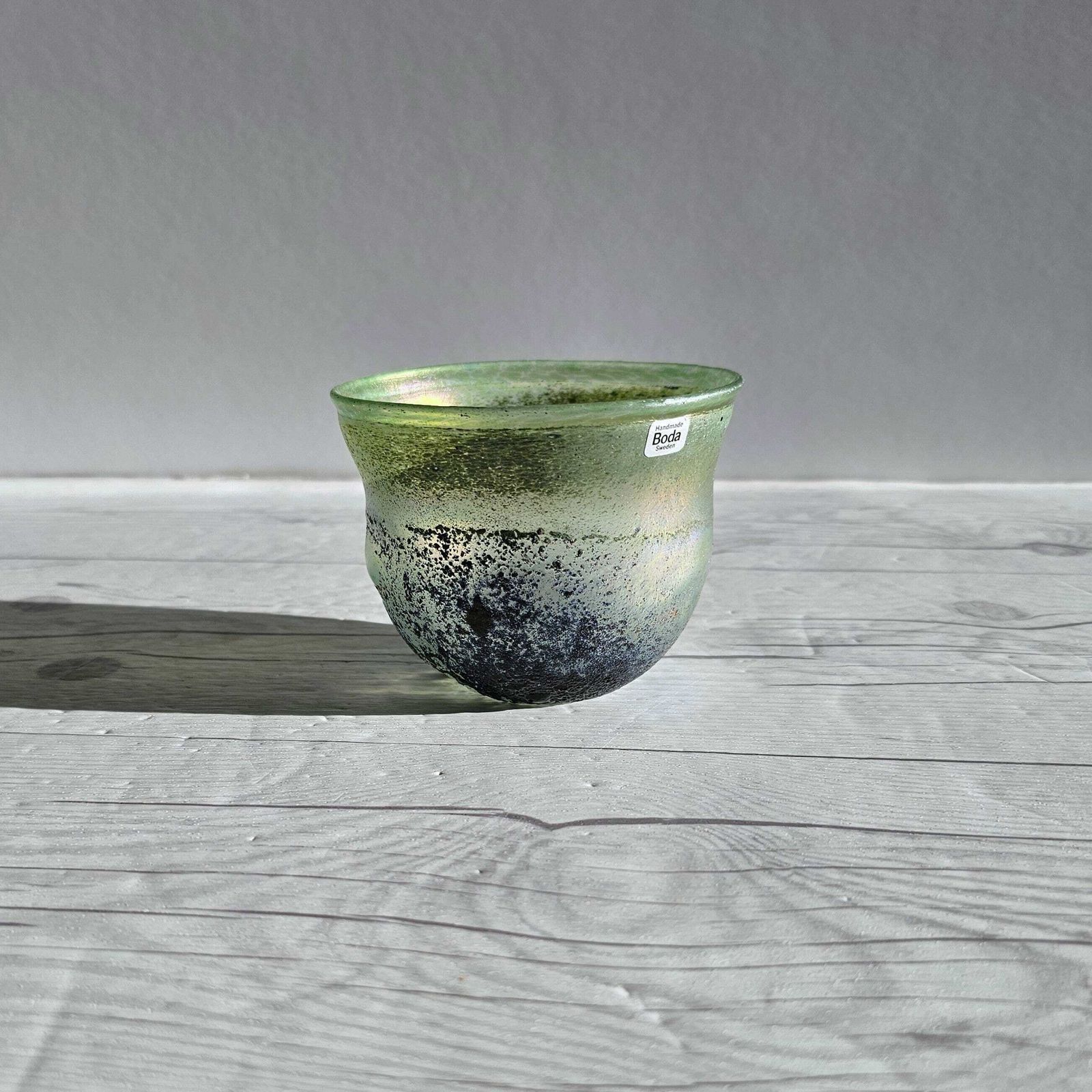 Bertil Vallien For Boda Glassworks, Handblown Iridescent Sandblast Art Glass Bowl, Unique, 1960s 71