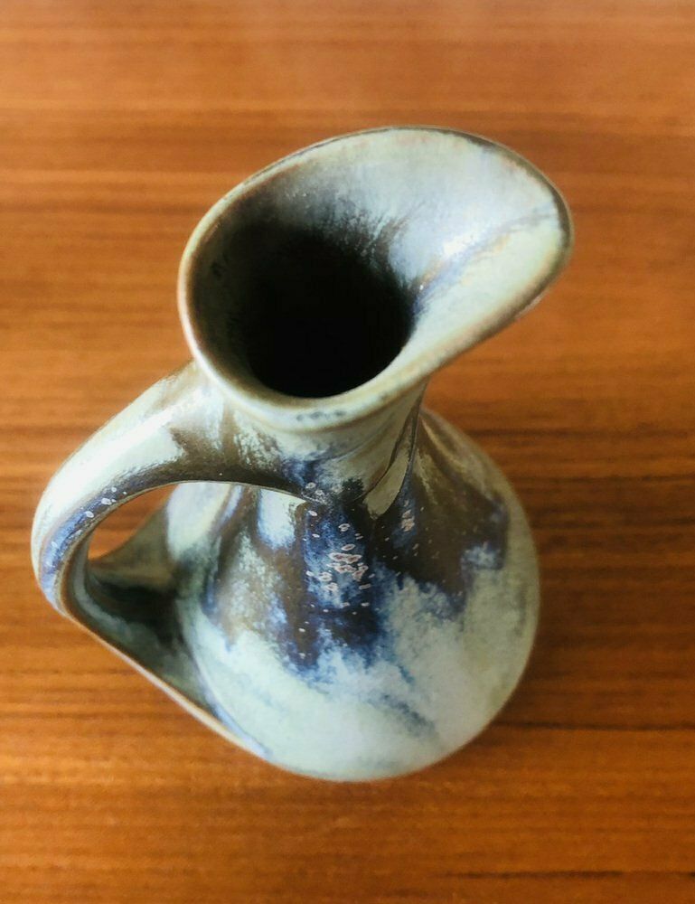 Art Nouveau Flamed Stoneware Liquor Service From Denbac, Set Of 7 photo vintage