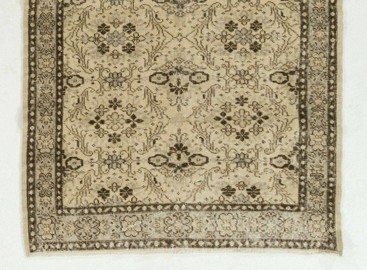 4x6.6 Ft Vintage Handmade Anatolian Rug With All Over Floral Design photo for sale