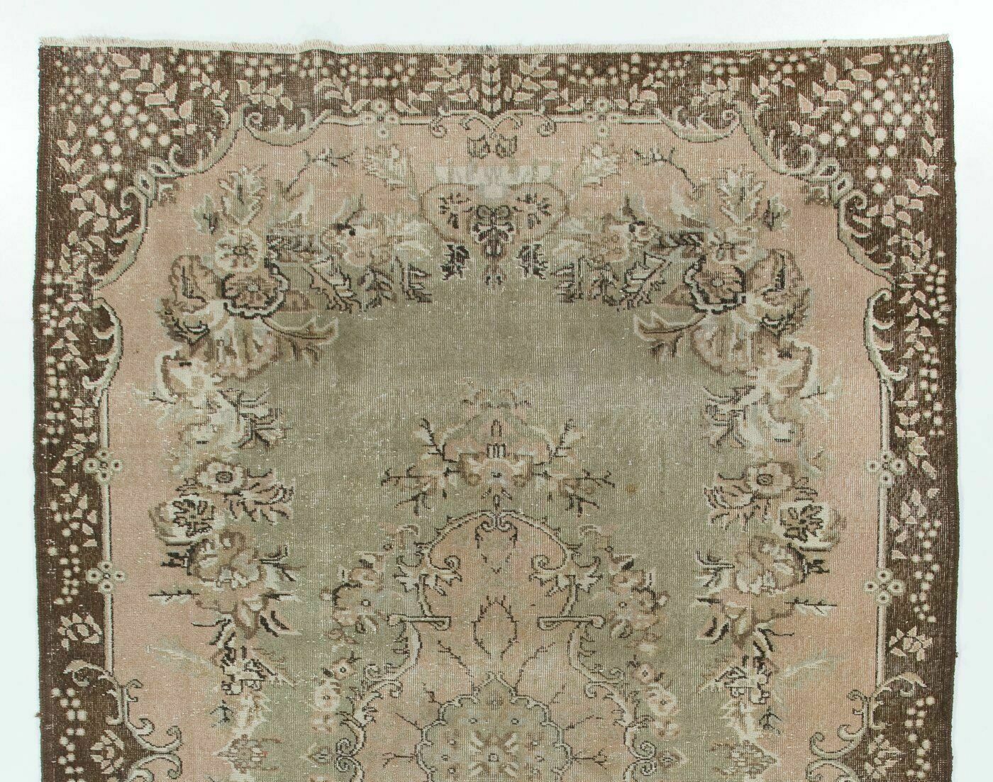 Large Vintage Anatolian Oushak Rug. Hand Knotted Wool Carpet photo furniture