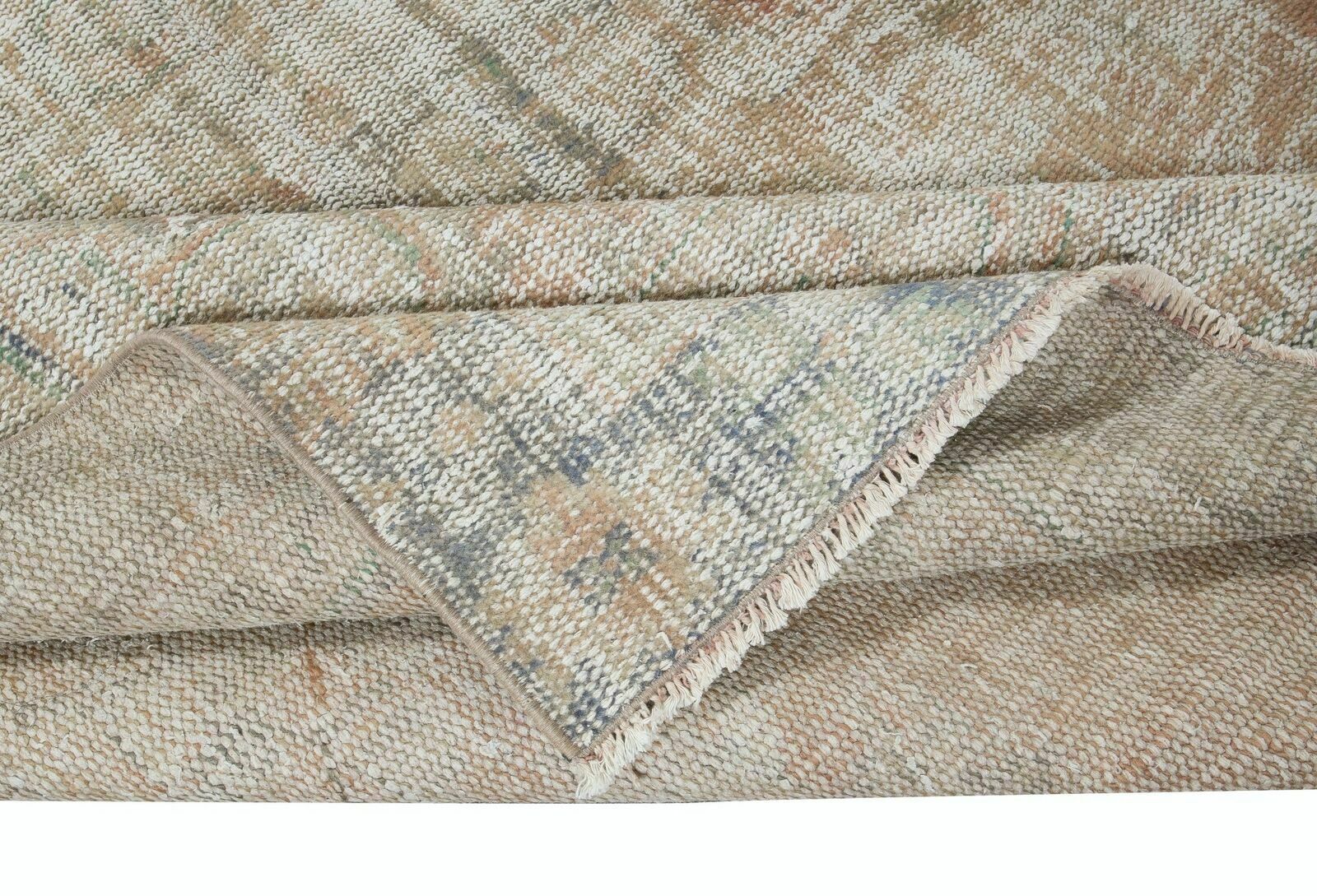 6.4x10 Ft Vintage Sun Faded Turkish Area Rug, Handmade Antique Washed Carpet photo for sale