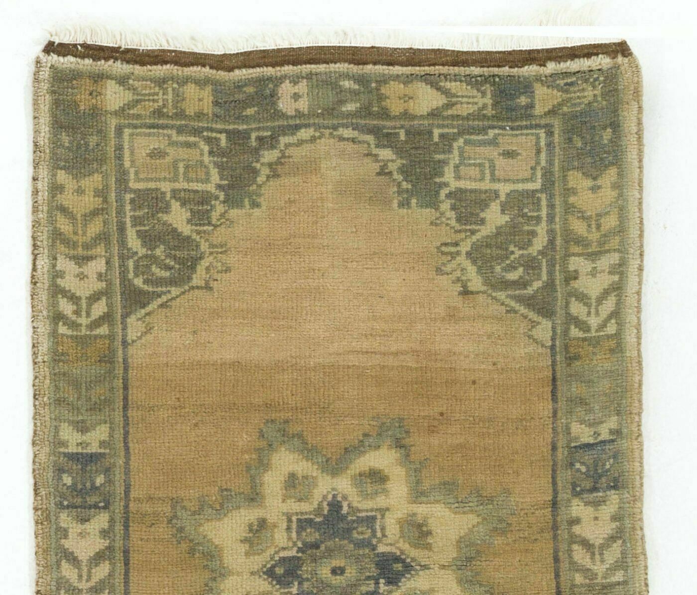 Small Vintage Carpet. Handmade Turkish Village Accent Rug photo furniture