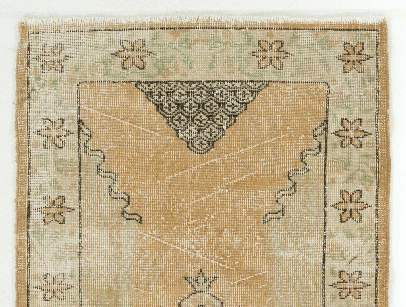 2.7x4.2 Ft Small Vintage Carpet. Handmade Turkish Village Accent Rug photo furniture