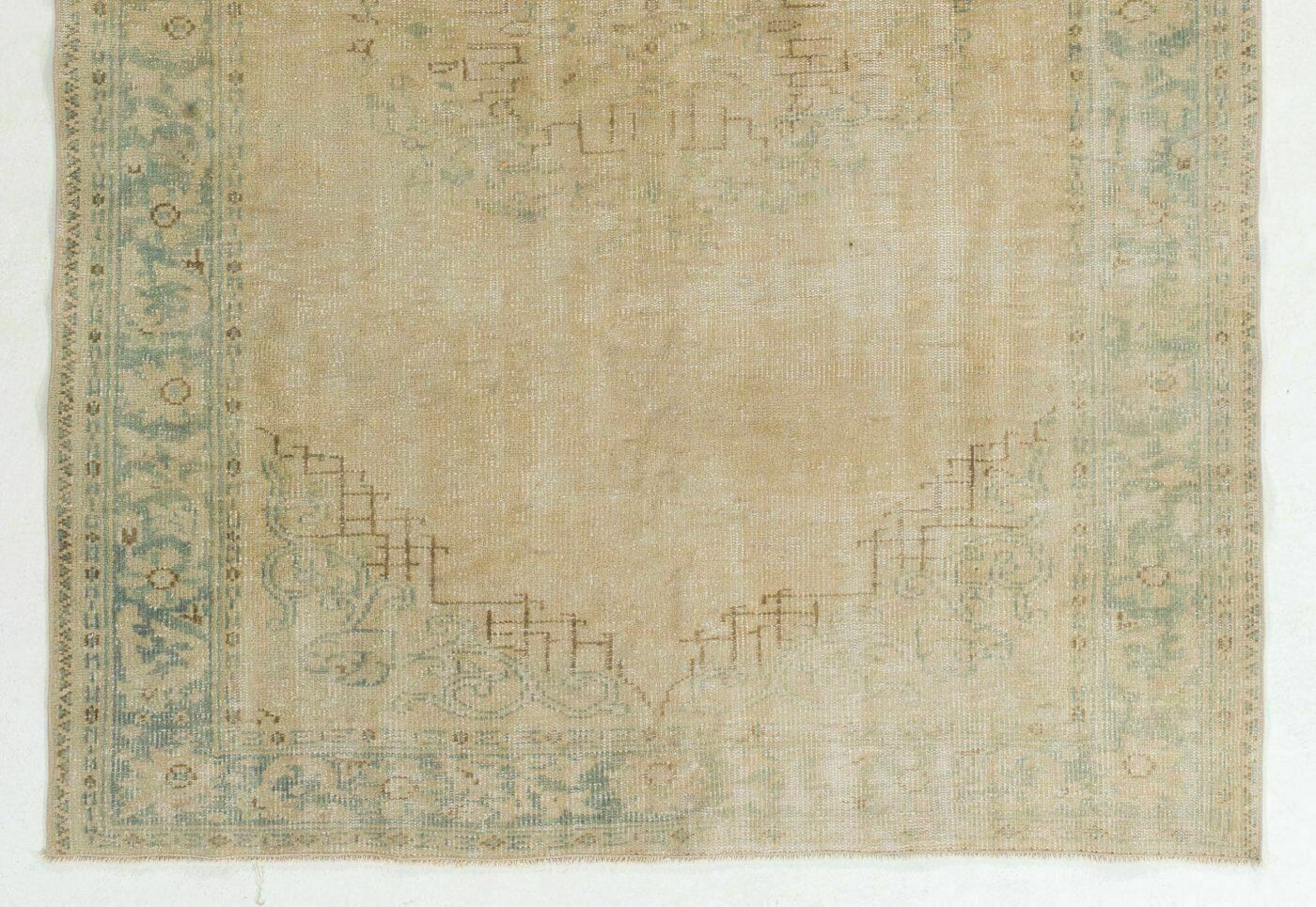 5.7x8 Ft Authentic Vintage Handmade Turkish Oushak Rug, Ideal For Home & Office photo for sale