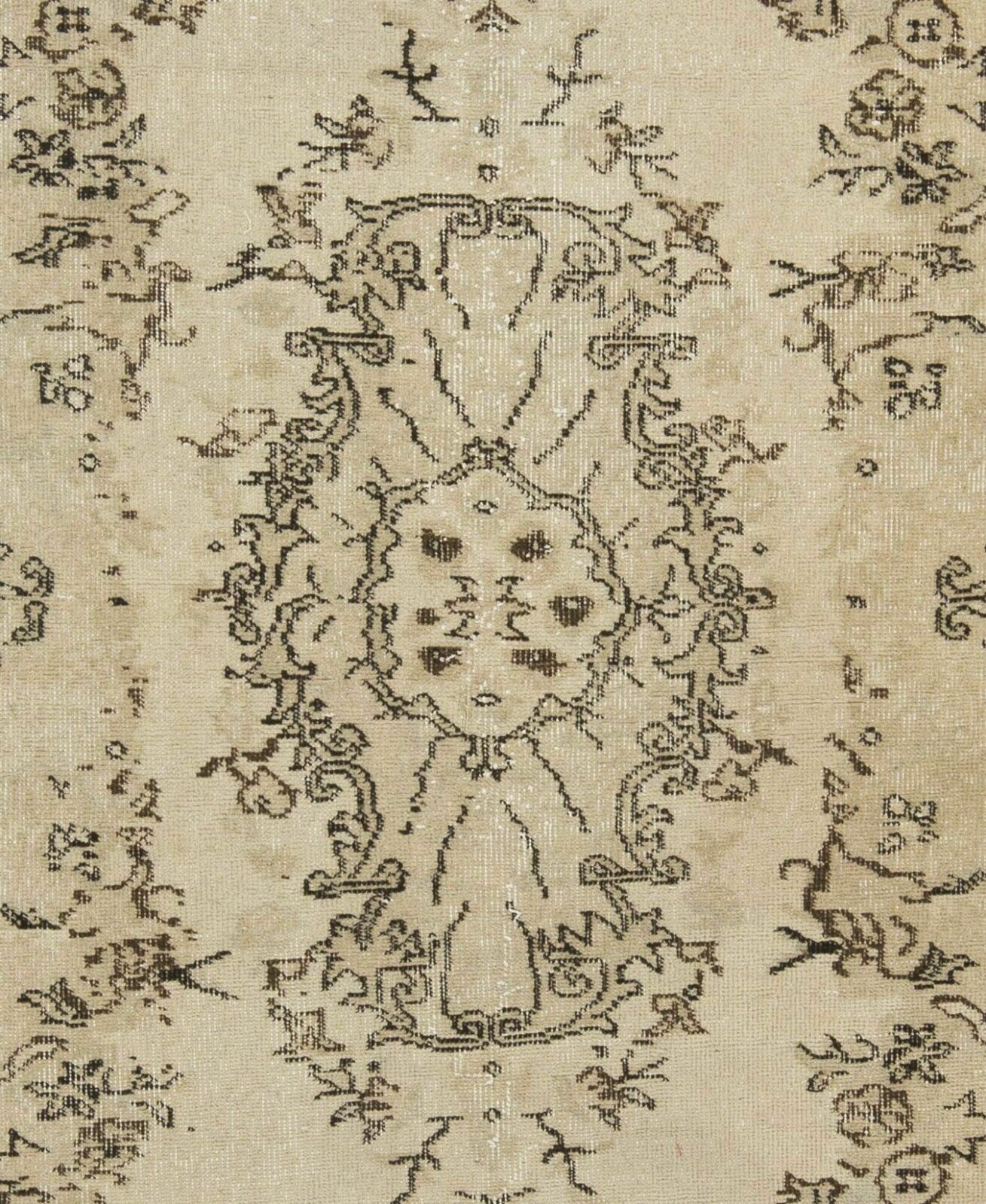 Vintage Hand Knotted Turkish Rug With Floral Medallion Design photo for sale