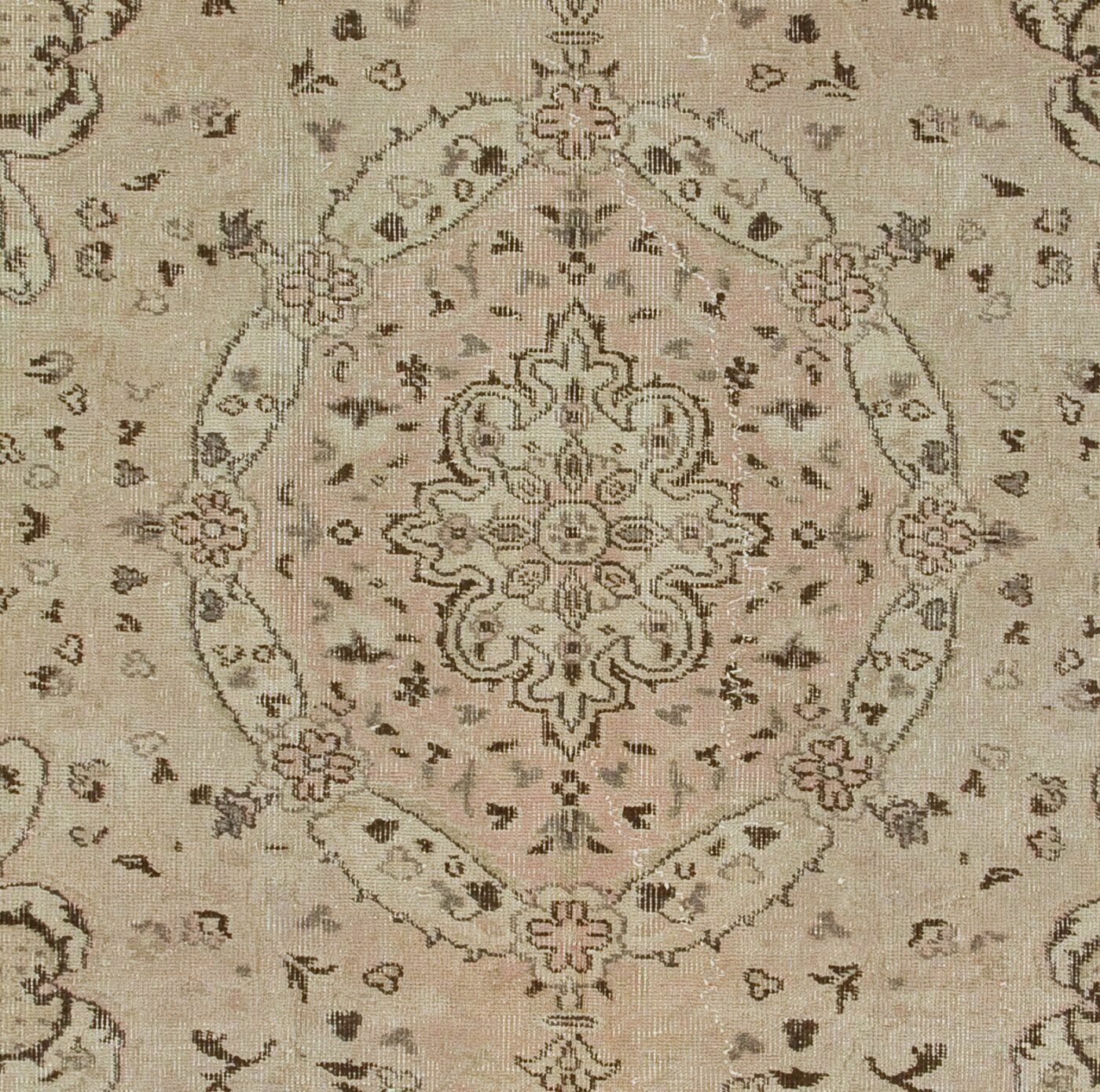 Tapis turc vintage fait main 5,7 x 8,6 ft pour salon. Revêtement de sol en laine photo Textiles