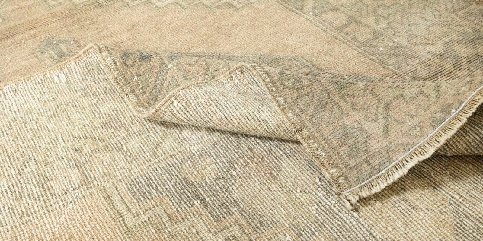 3.9x5.7 Ft Mid Century Geometric Medallion Design Handmade Anatolian Accent Rug photo for sale