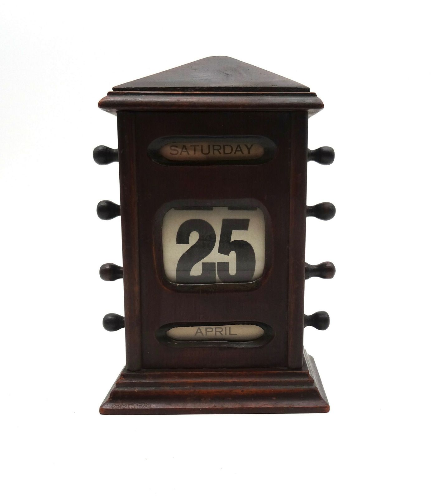 Rare Antique Wooden Perpetual Desk Calendar Great Britain 1890 photo furniture