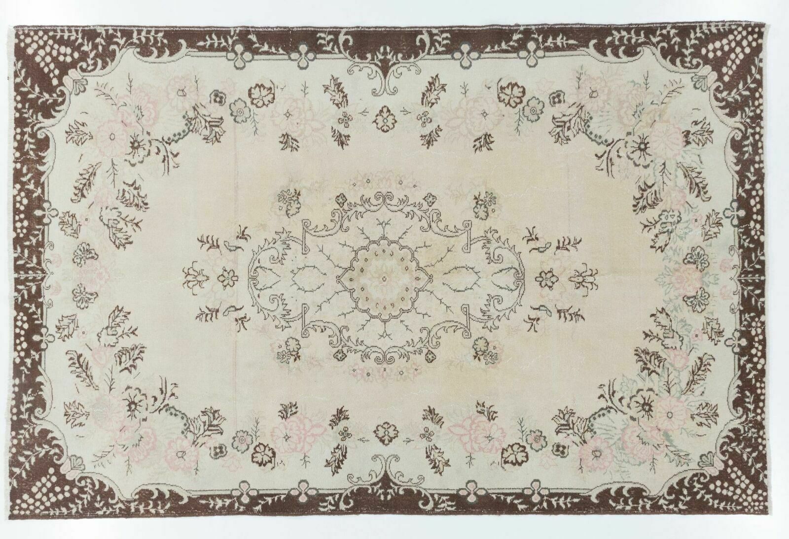 7x11 Ft Vintage Garden Design Anatolian Rug photo 1073.0