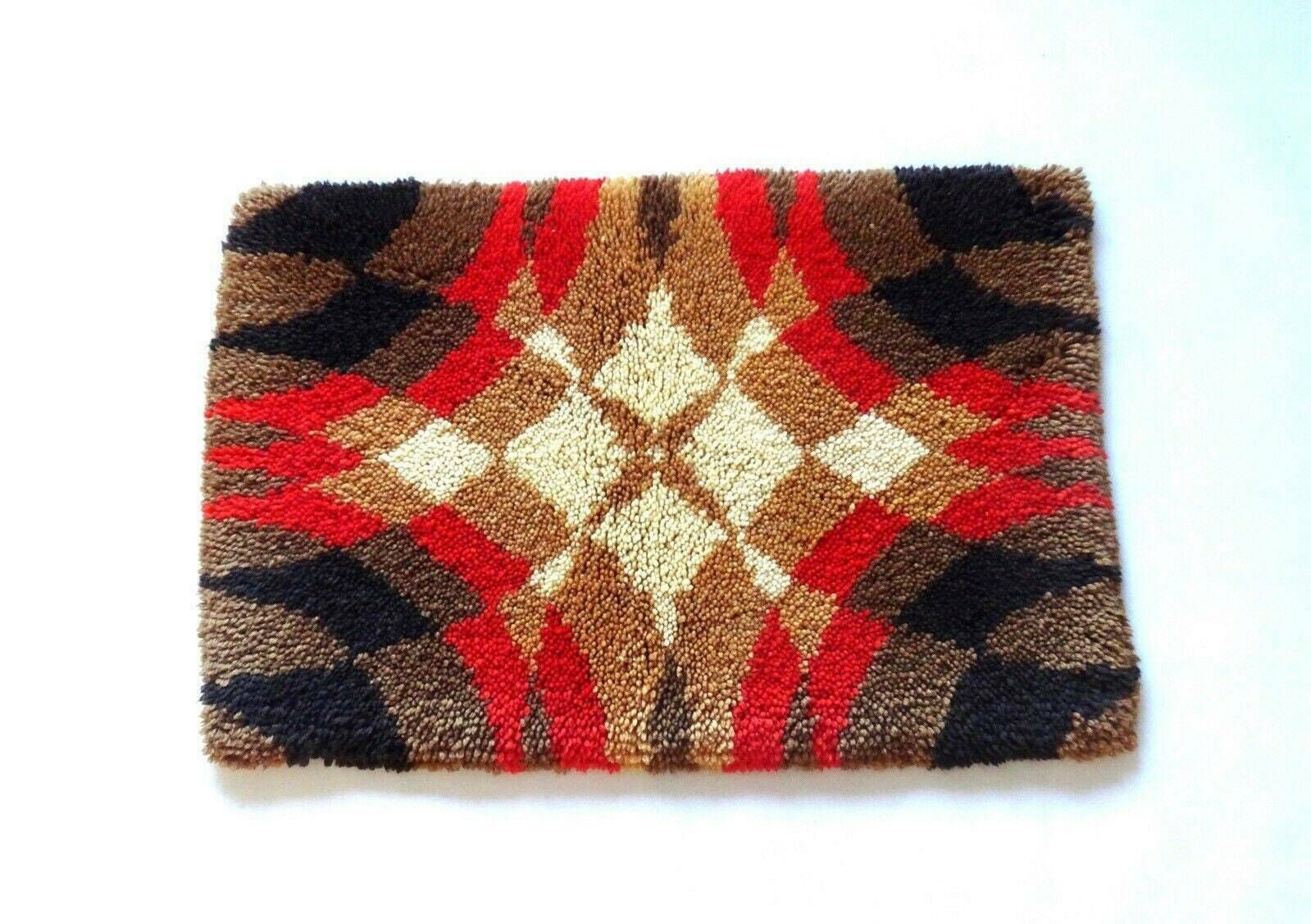 Stunning Mid Century Vinatge Abstract Hand Made Rug Carpet photo furniture