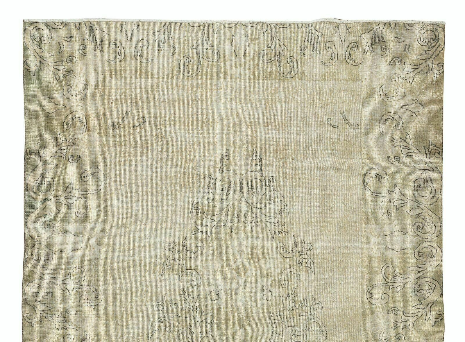 6.8x10.5 Ft Handmade Turkish Area Rug From 1960s, Traditional Antique Washed Rug photo Textiles