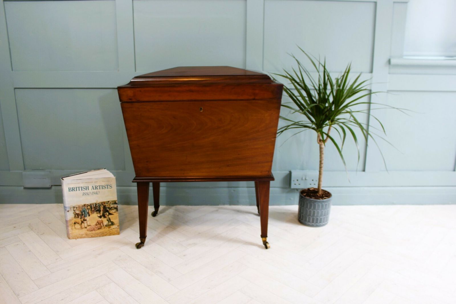 Large George IV Mahogany Cellarette Wine Cooler photo buy