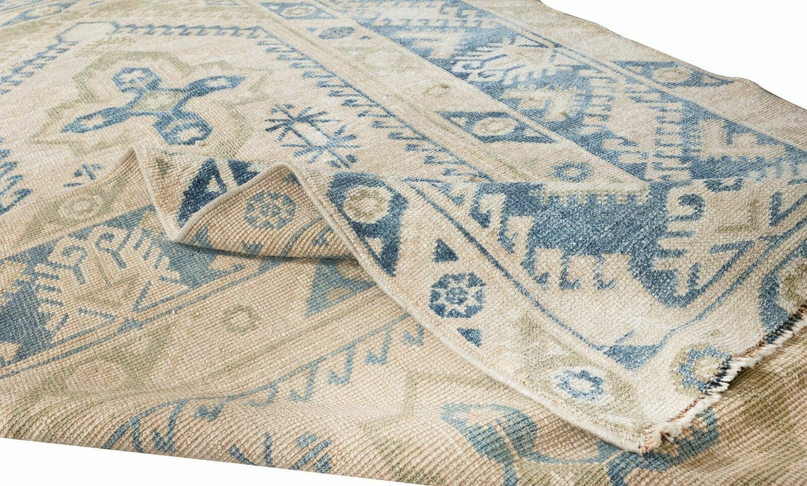 4x6.9 Ft Vintage Handmade Rug From Central Anatolia, Woolen Floor Covering photo for sale