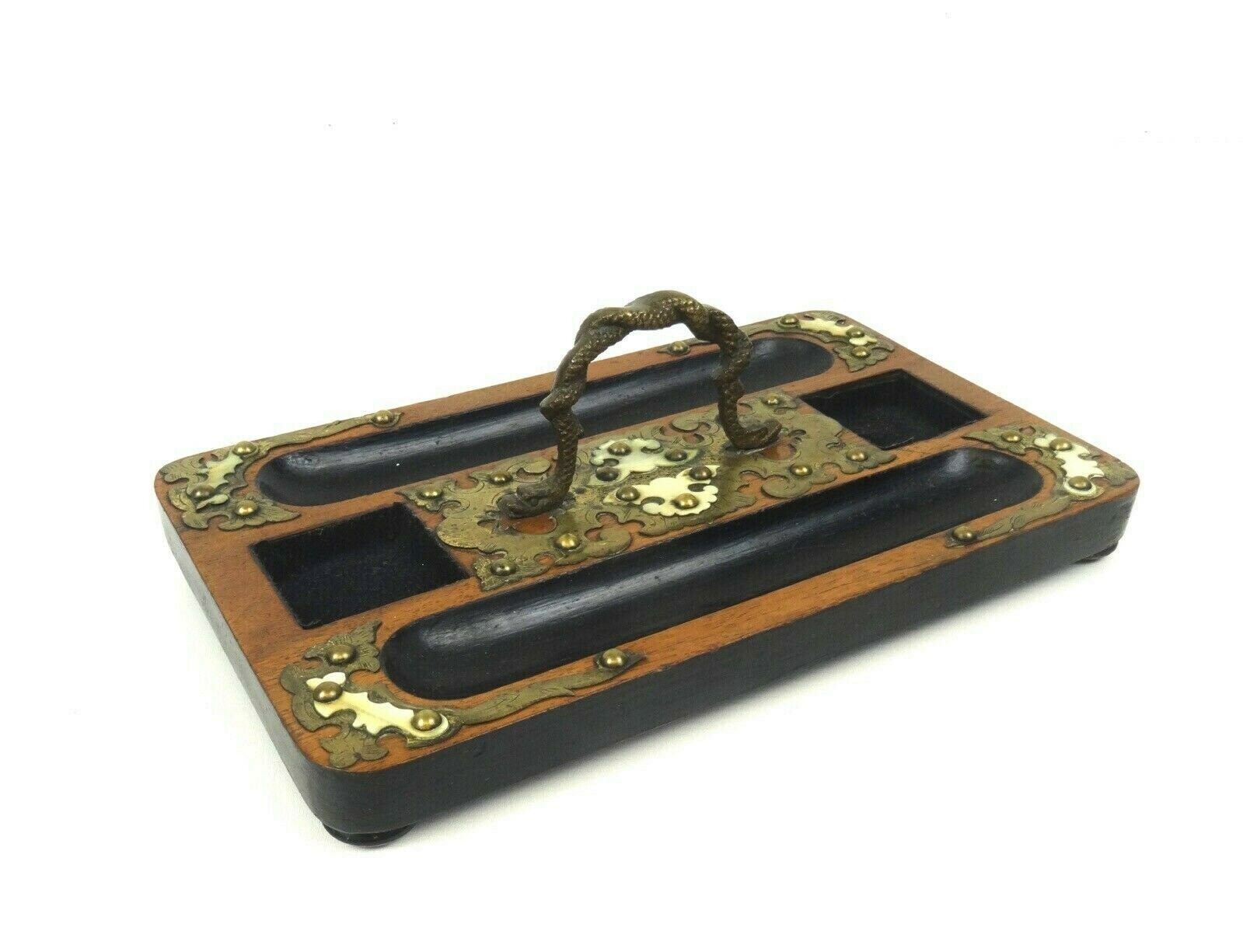 Antique Original Art Nouveau Desk Organizer photo vintage