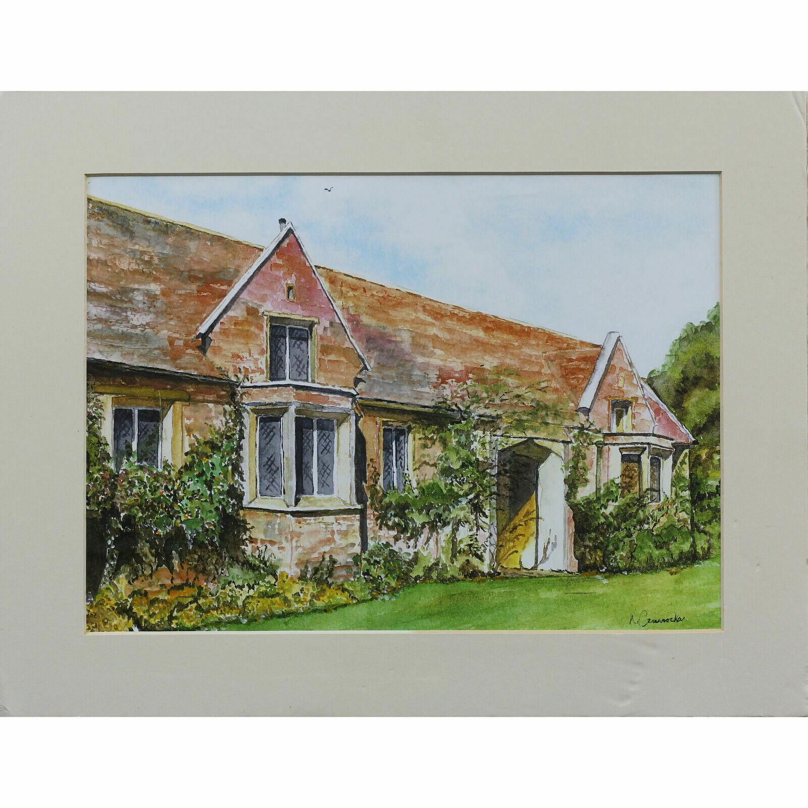 Print By Rosemarie Czarnocka. The Old School House, Peasemore, Berkshire.
