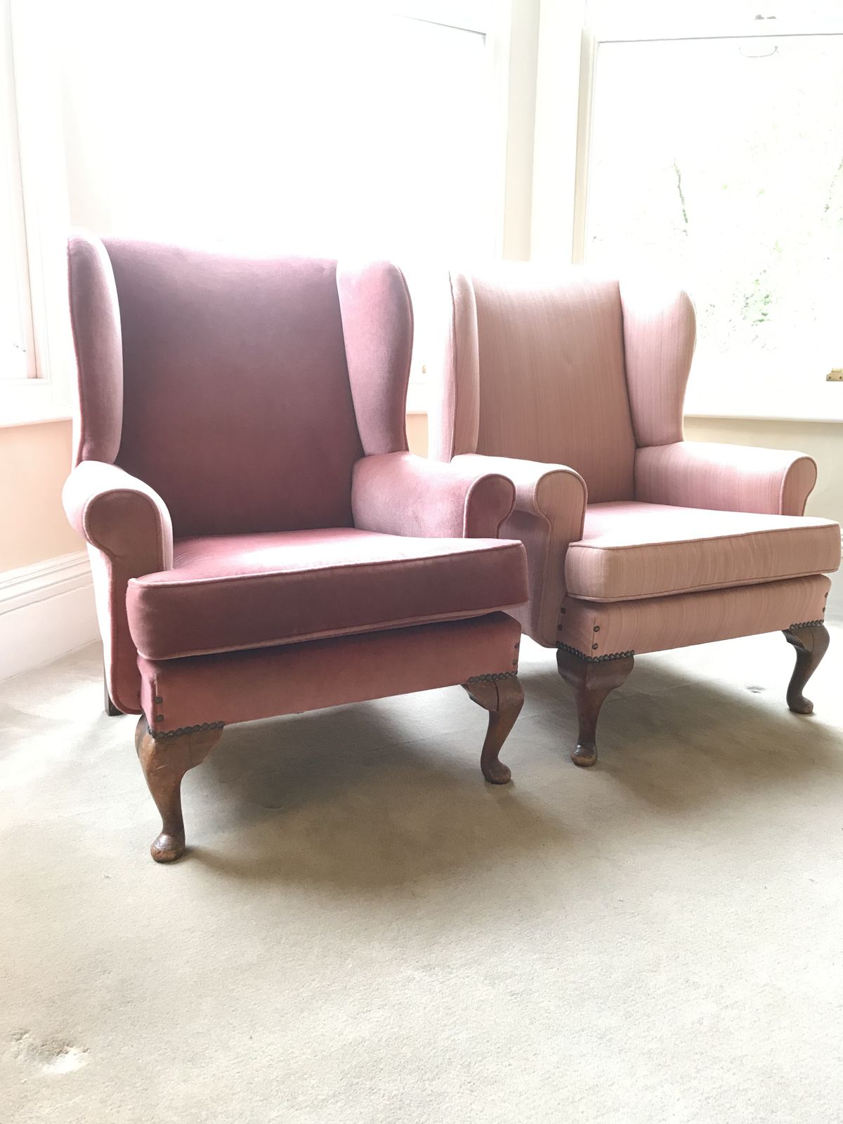 English 1930's Wingback Armchairs   Set Of Two ( A Pair ) photo buy