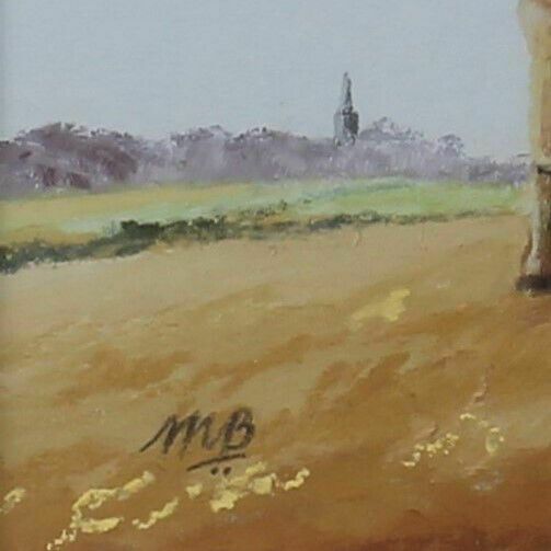 Gouache By Maurice J Bush. Titled "The Last Load" photo for sale
