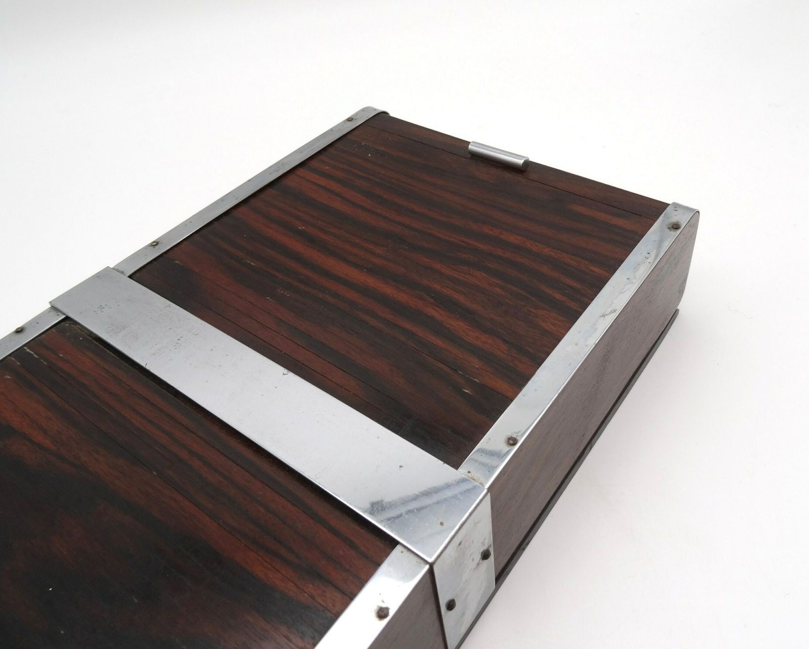 Rare Art Deco Double Roll Top Jewelry Box 1930 photo Home Decor