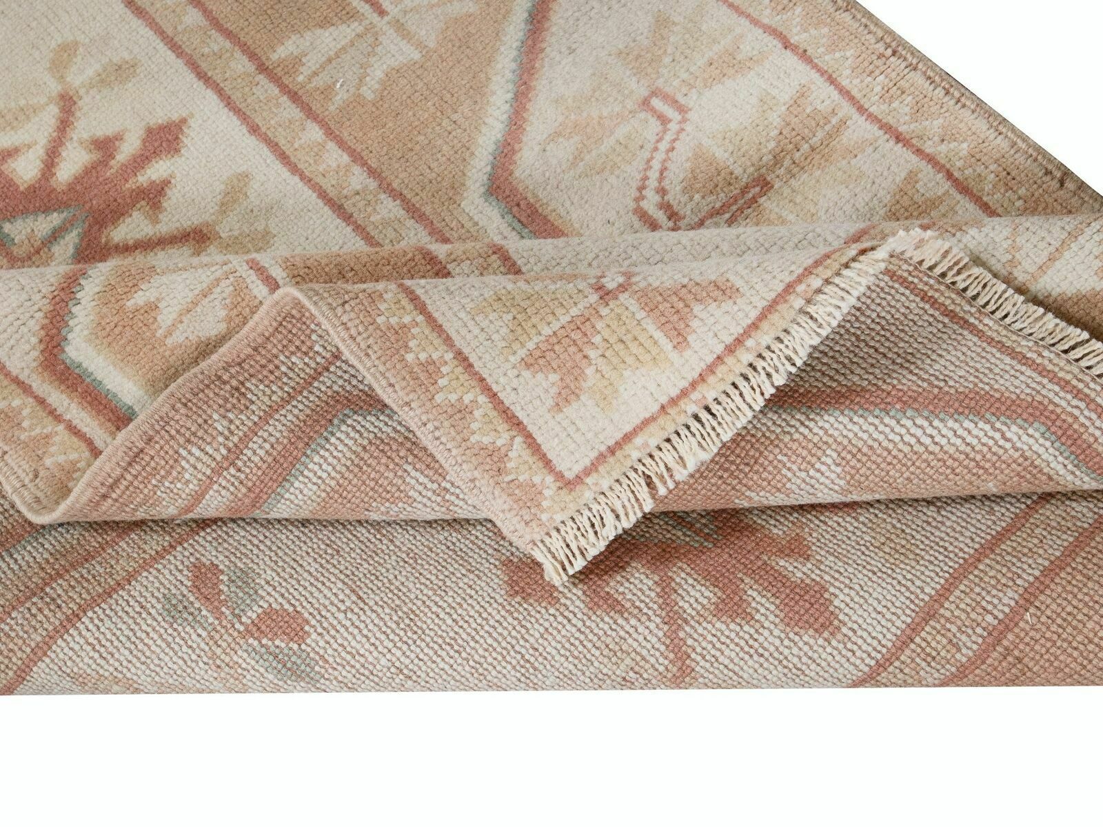 2.7x4 Ft Vintage Geometric Small Rug, Handmade Accent Rug, Turkish Door Mat photo for sale