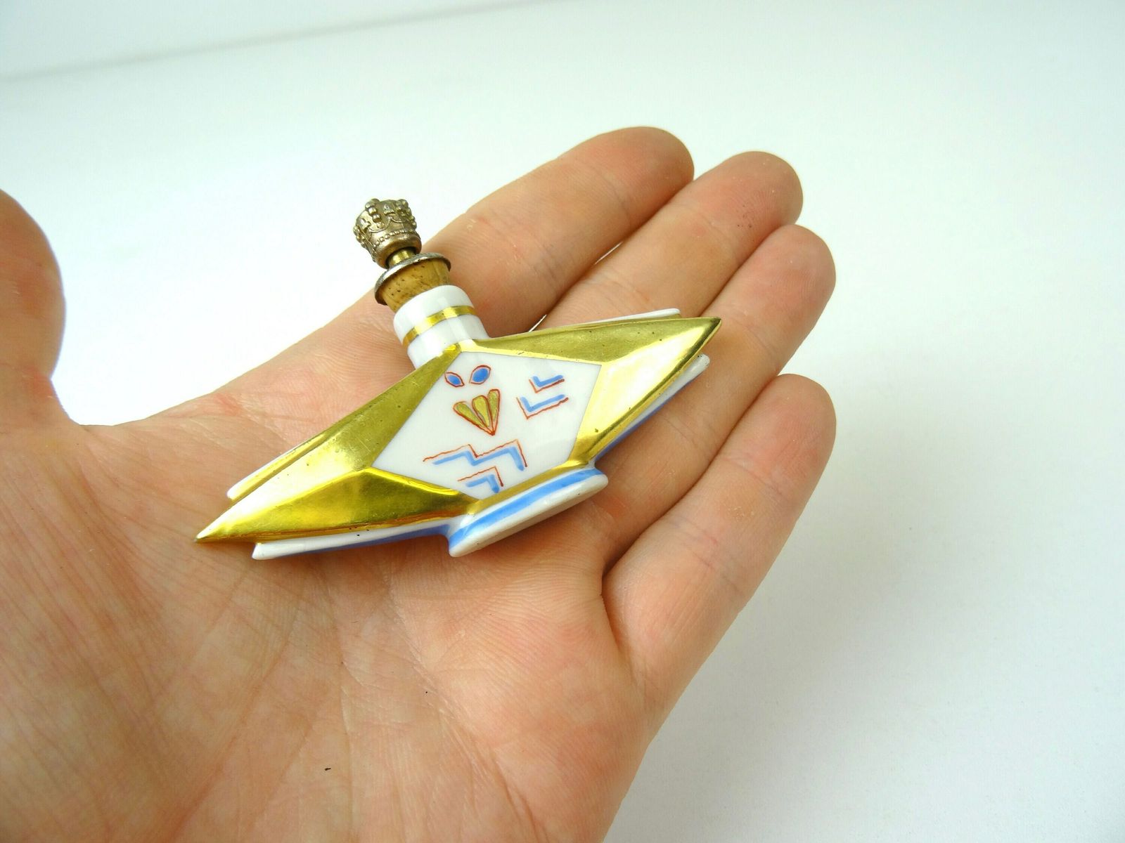 Rare Art Deco Bauhaus Porcelaine Perfume Bottle Flacon photo Home Decor
