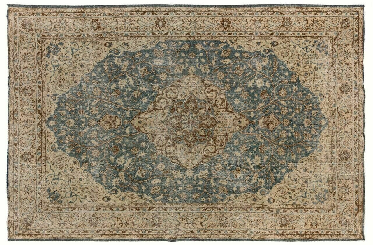 7x9.9 Ft One Of A Kind Medallion Design Central Anatolian Rug photo for sale