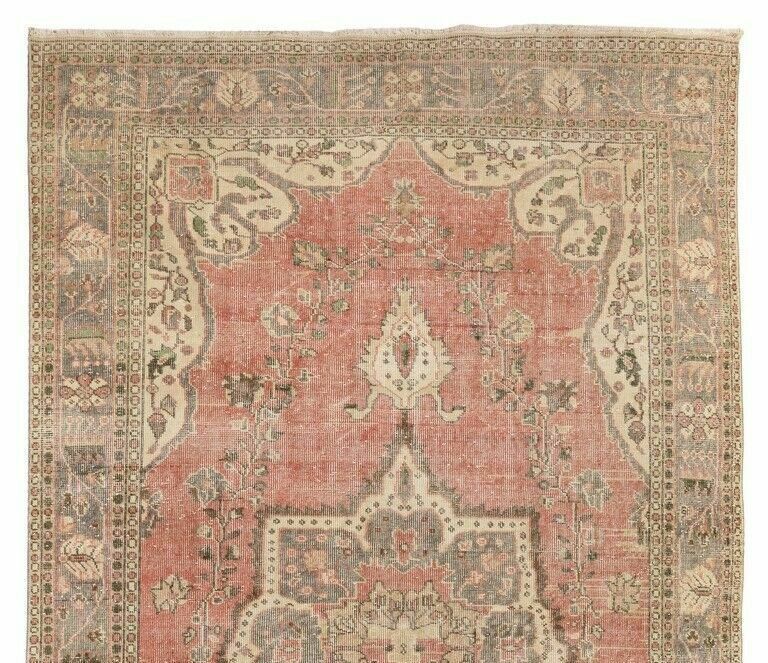 5.7x9.8 Ft Vintage Anatolian Village Area Rug, Woolen Hand Knotted Carpet photo furniture