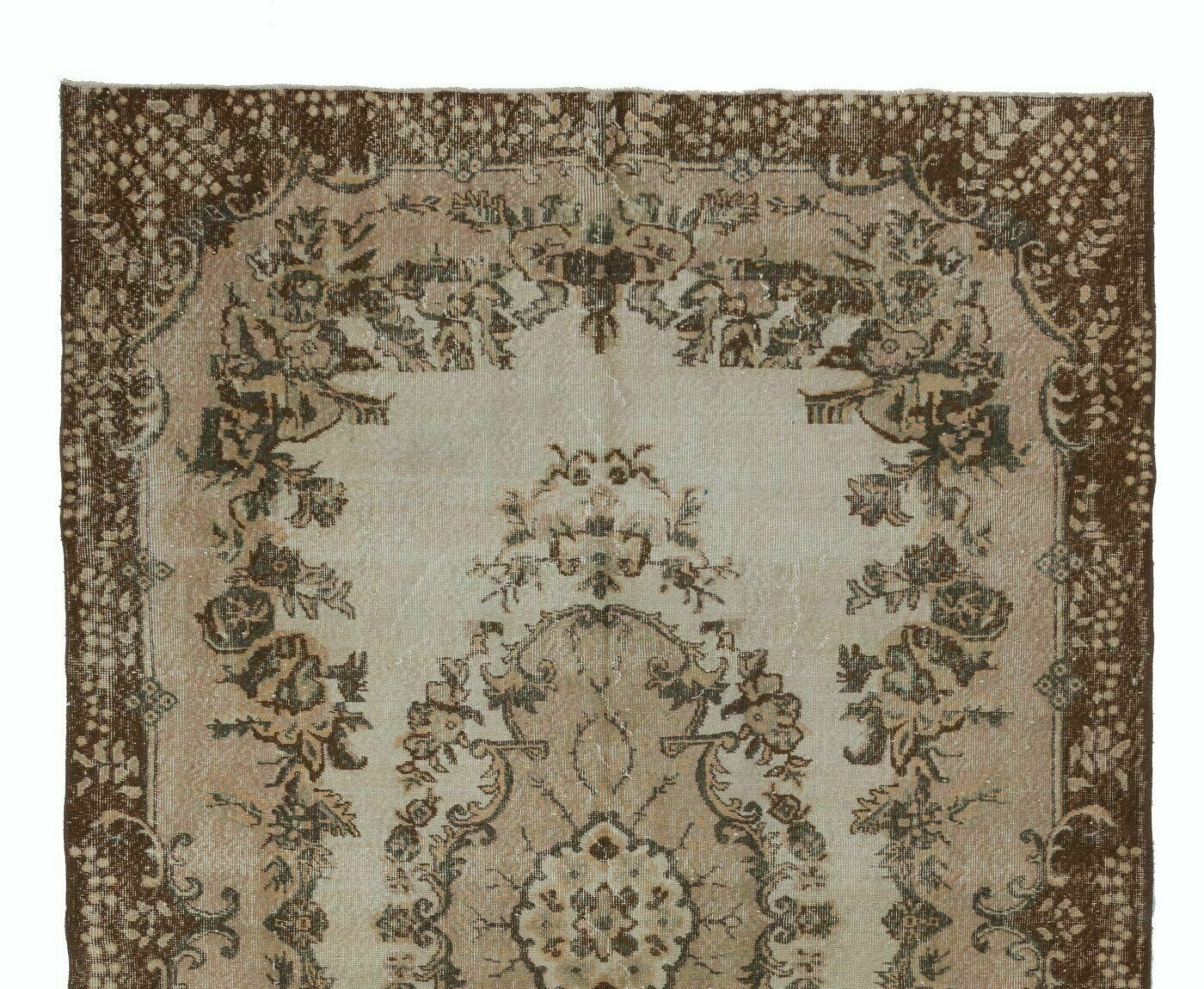6.7x11 Ft Vintage Anatolian Medallion Design Rug. Hand Knotted Wool Carpet photo furniture