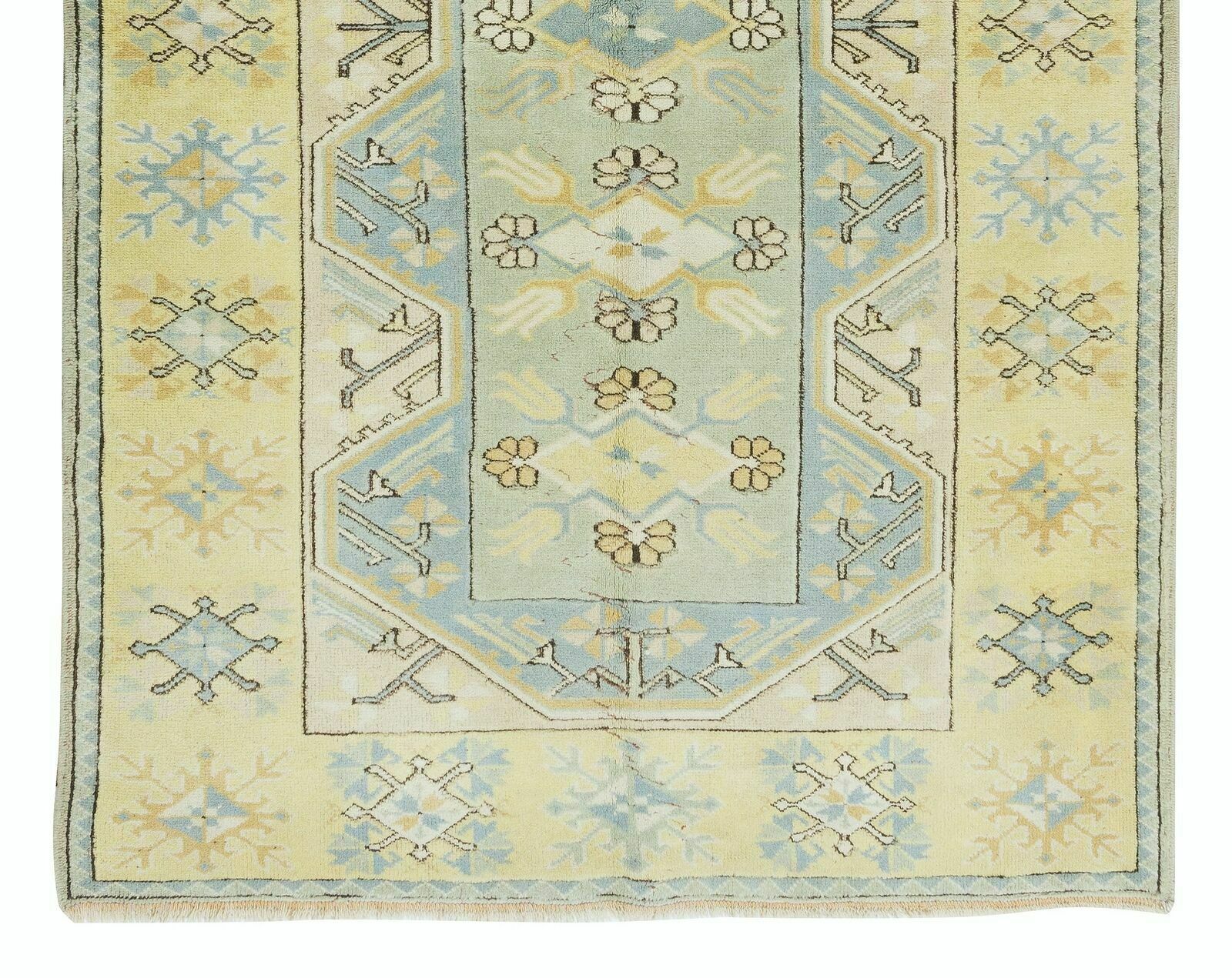 4x6.5 Ft Hand Knotted Vintage Turkish Milas Rug, 100% Wool photo 471.0