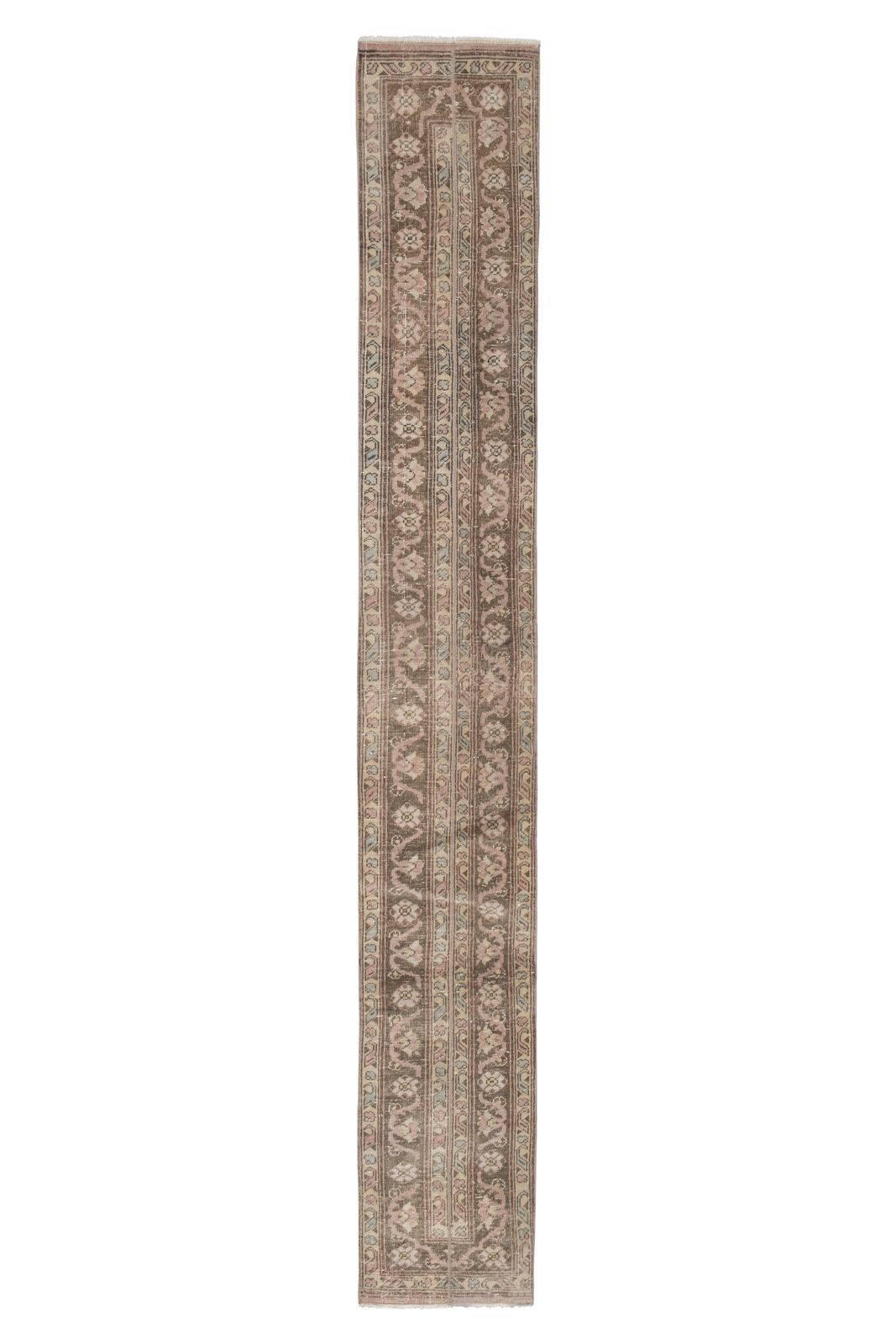Long And Narrow Turkish Runner Rug 1'7" X 11'3"