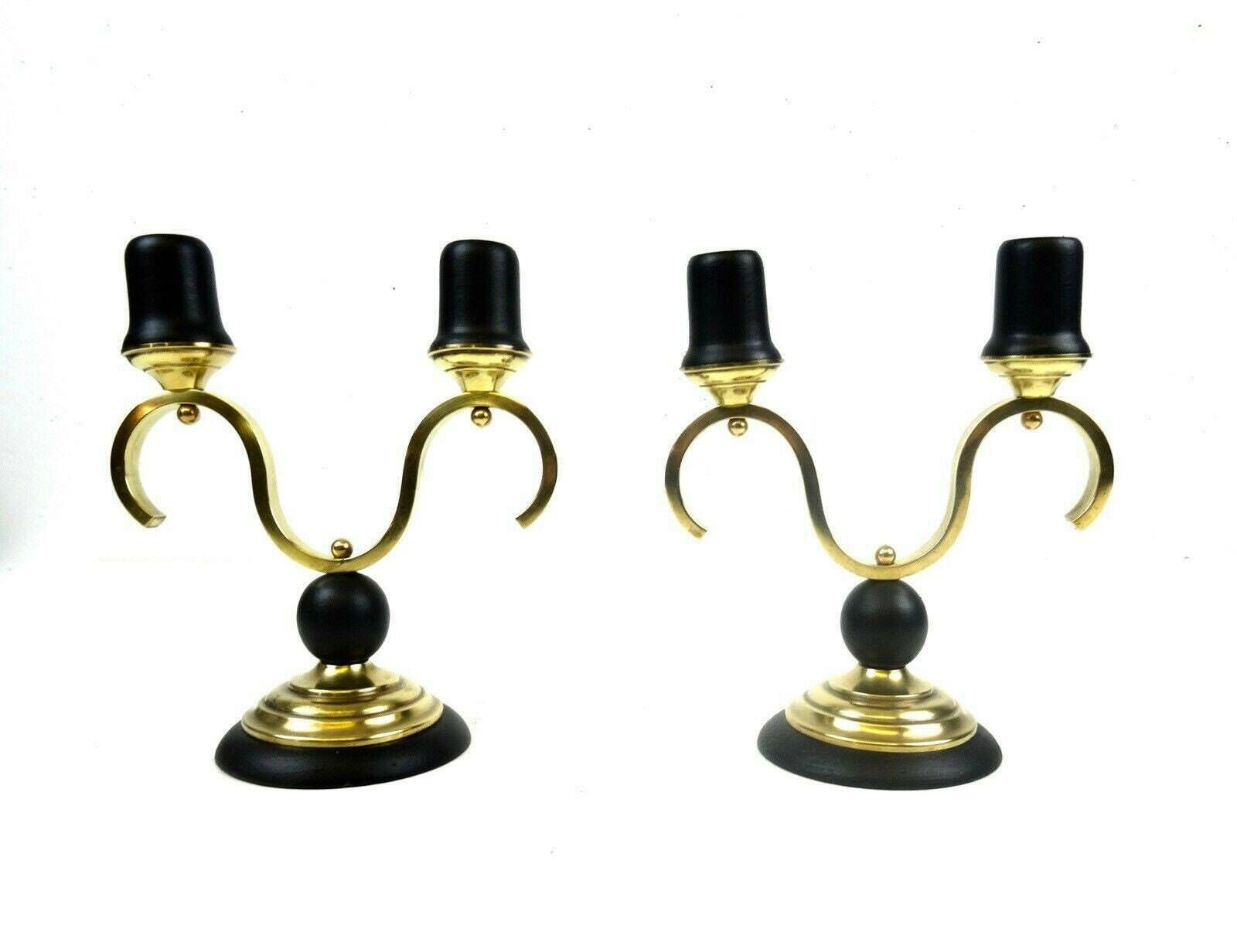 Beautiful Pair Of Art Deco Candlesticks Candle Holders