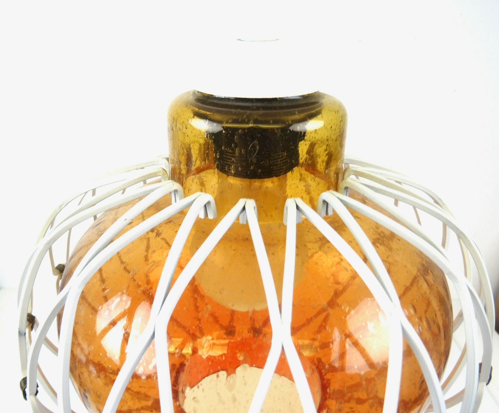 Beautiful Vintage Mid Century Glass Hanging Lamp Mategot Age photo Lighting