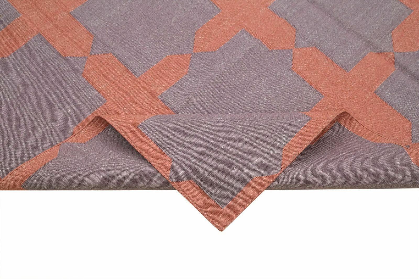 6x9 Purple Dhurrie Rug, Oriental photo vinterior