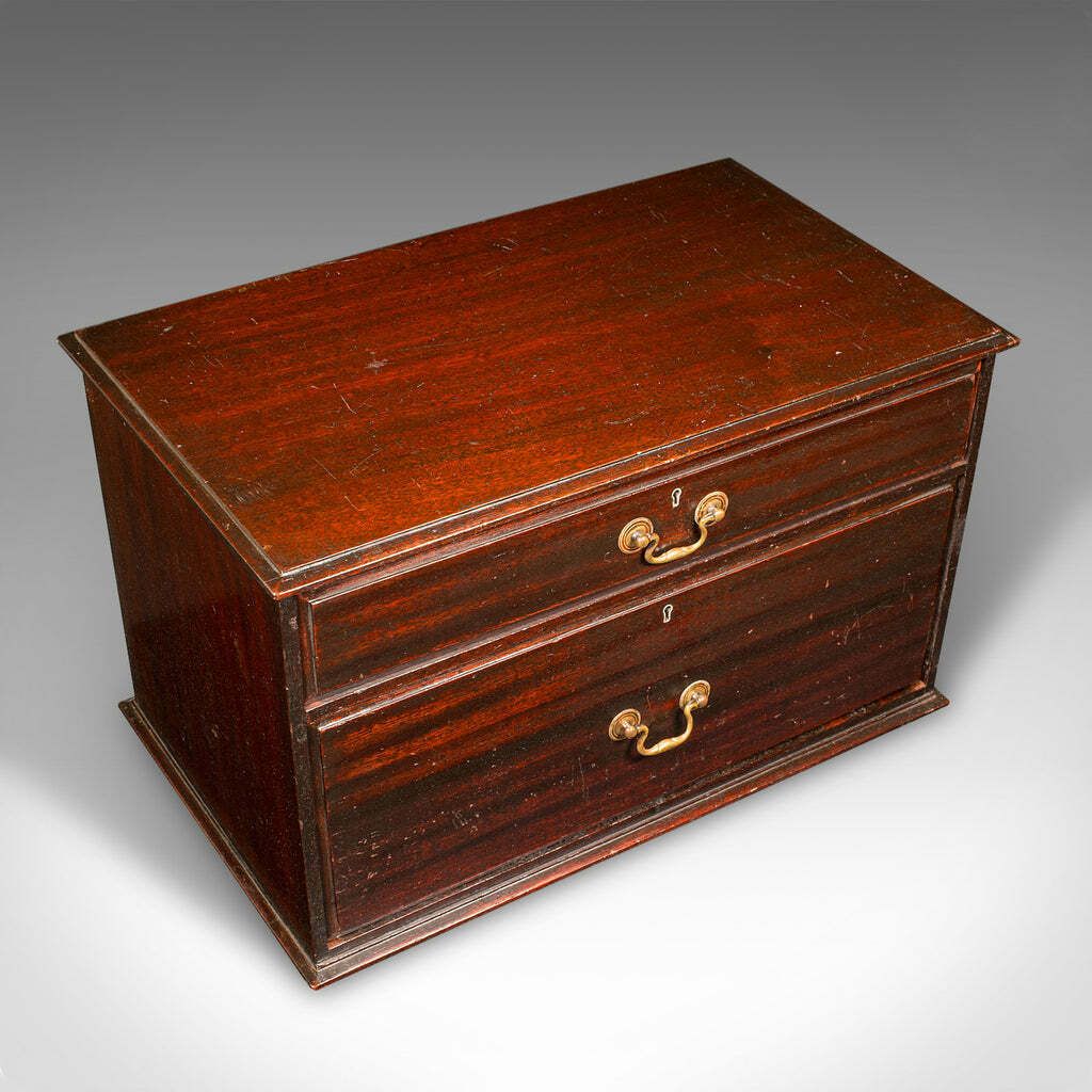 Antique Watchmaker's Cabinet, English, Tabletop Work Chest, Victorian, C.1860 photo vinterior