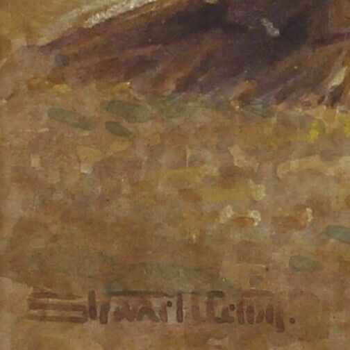 Watercolour By Walter Robert Stewart Acton. Sussex Downs, Near Eastbourne photo for sale