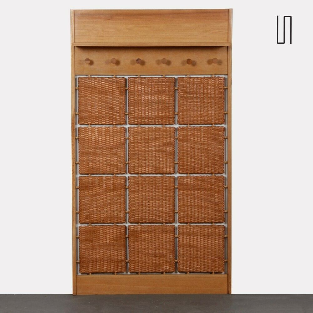 Rattan Coat Rack Produced By Uluv In The 1960s