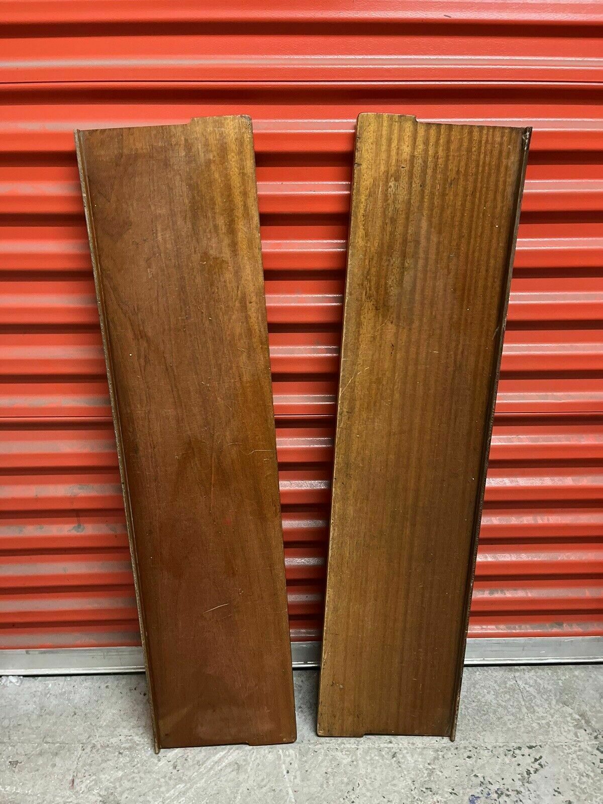 Vintage Solid Wood Iroko Shelving Units Ex School 1960s
