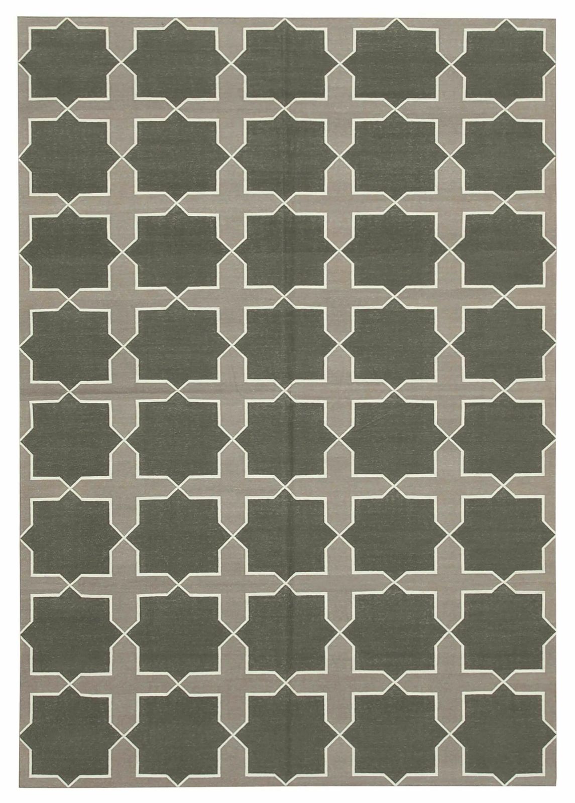 6x9 Grey Dhurrie Rug   32365, Oriental