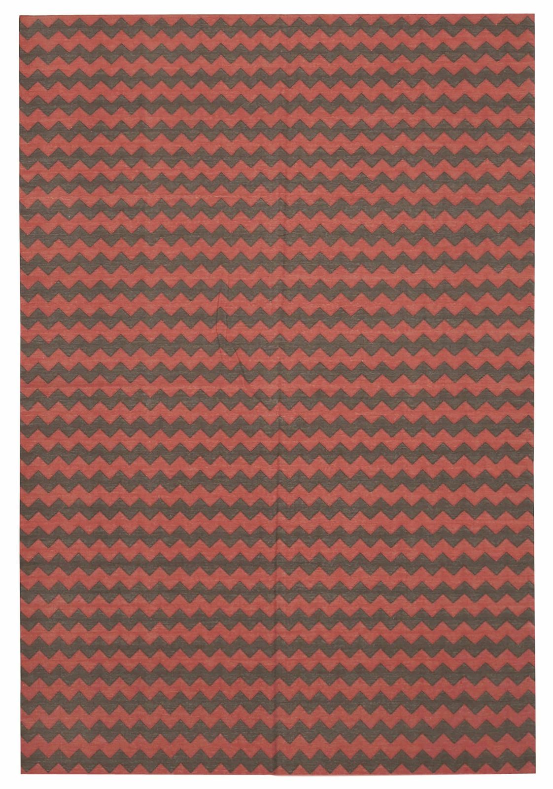 6x9 Red Dhurrie Rug   32364, Oriental
