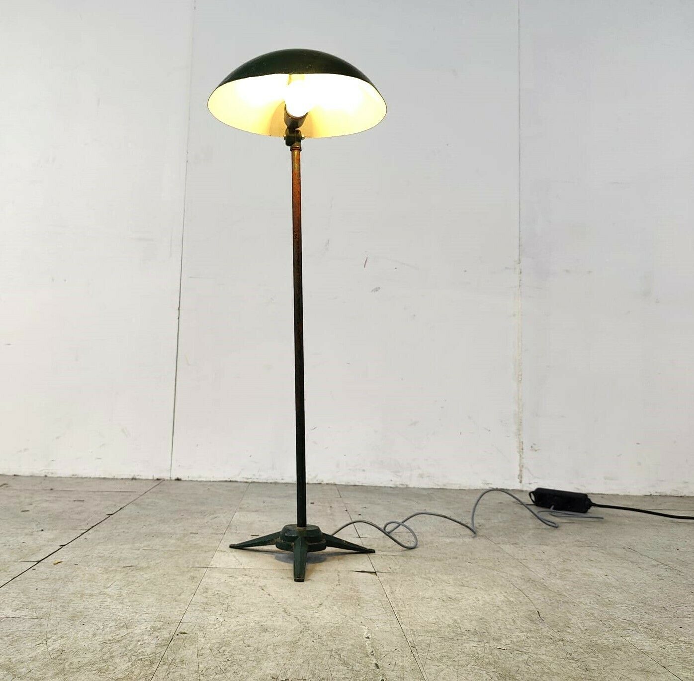 Industrial Metal Floor Lamp, 1970s photo 500.0