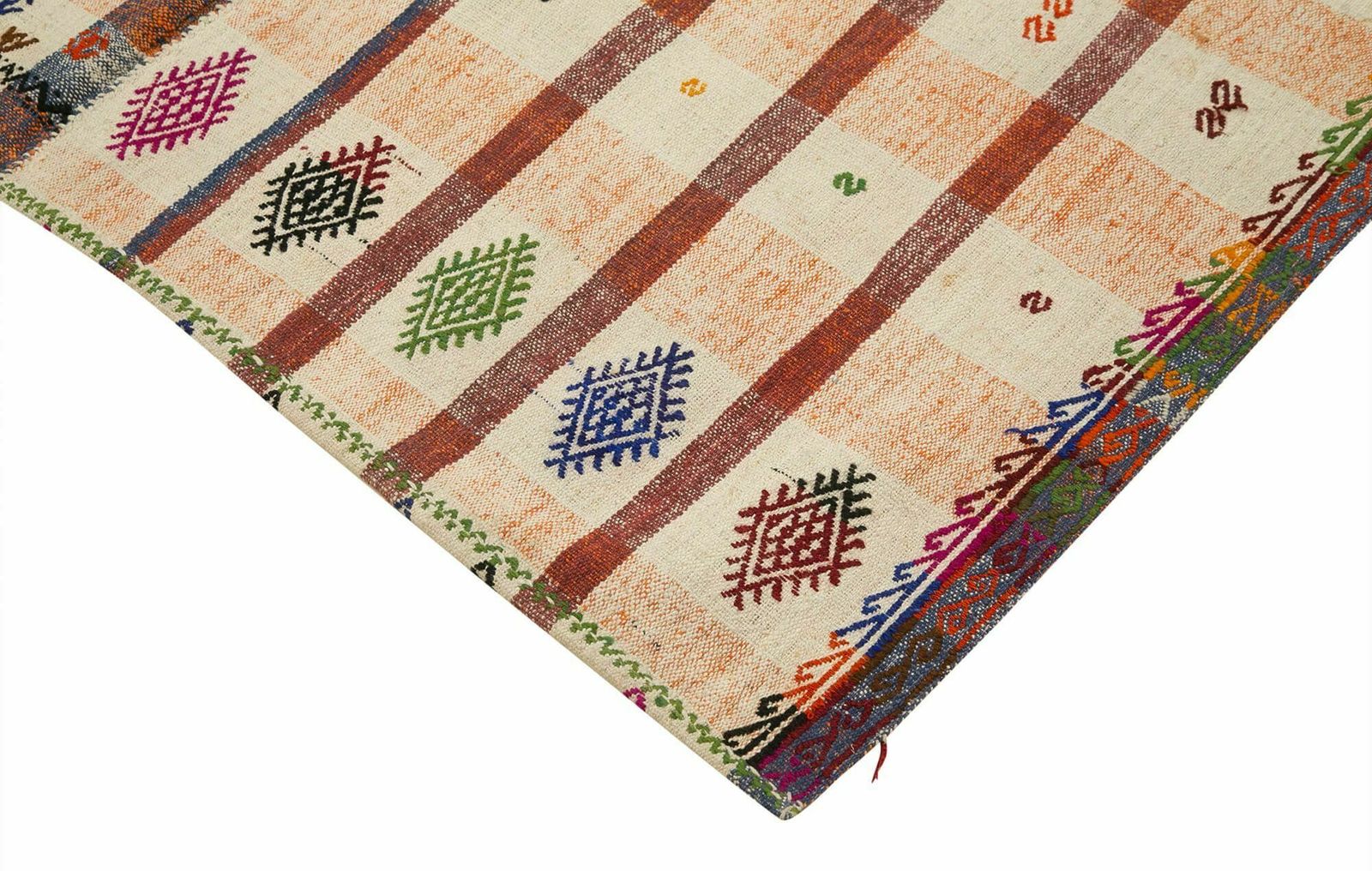 5x9 Orange Oriental Kilim Rug   23486 photo Textiles