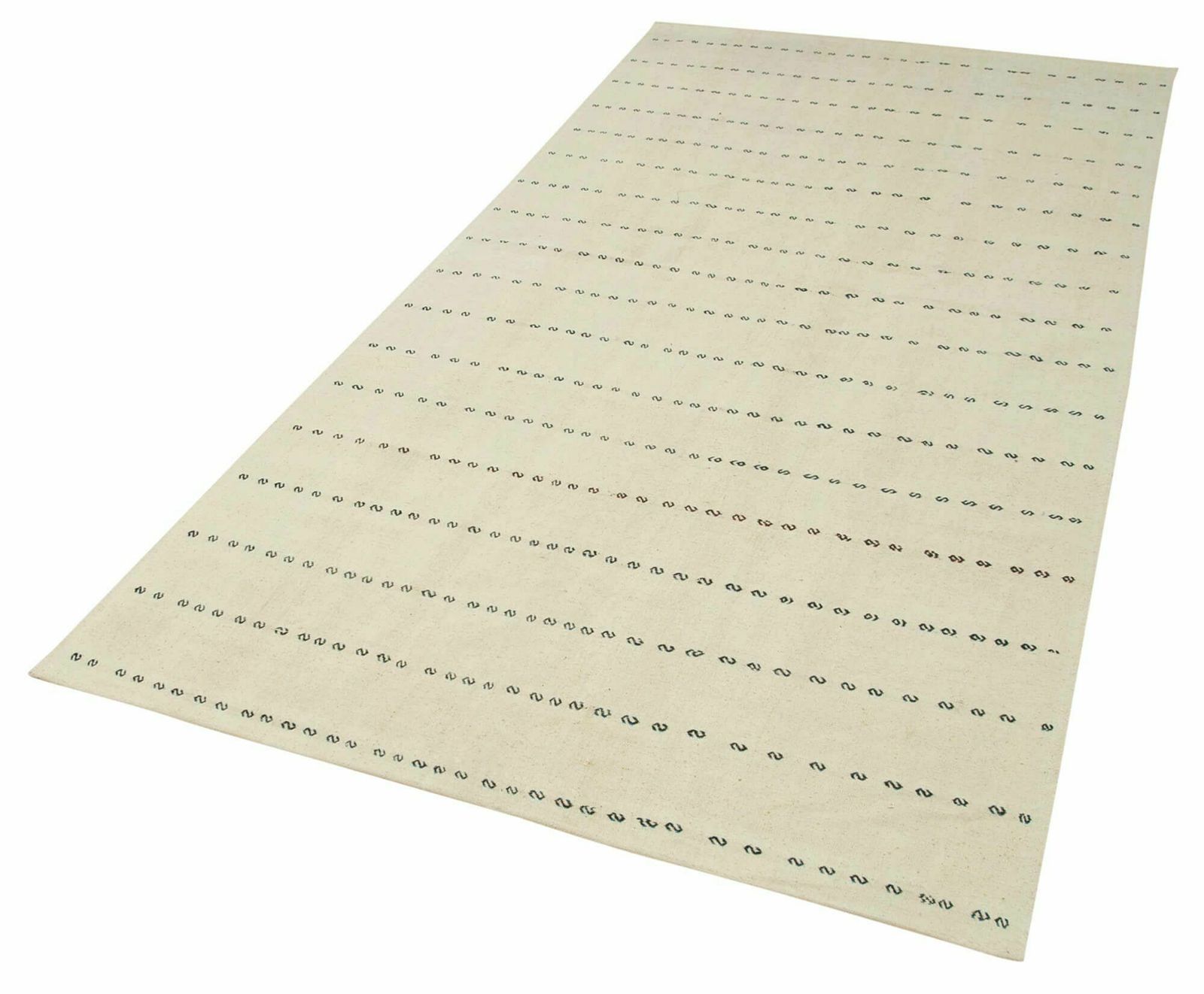 4x10 White Oriental Kilim Rug   23484 photo for sale
