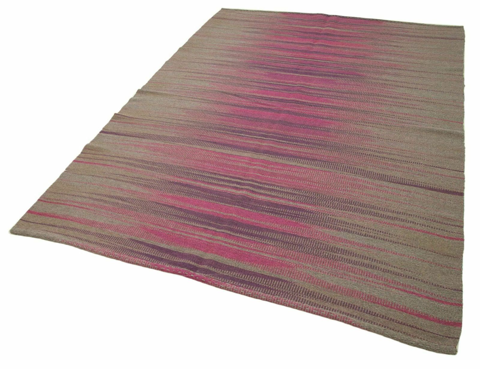 6x8 Purple Contemporary Kilim Rug photo for sale