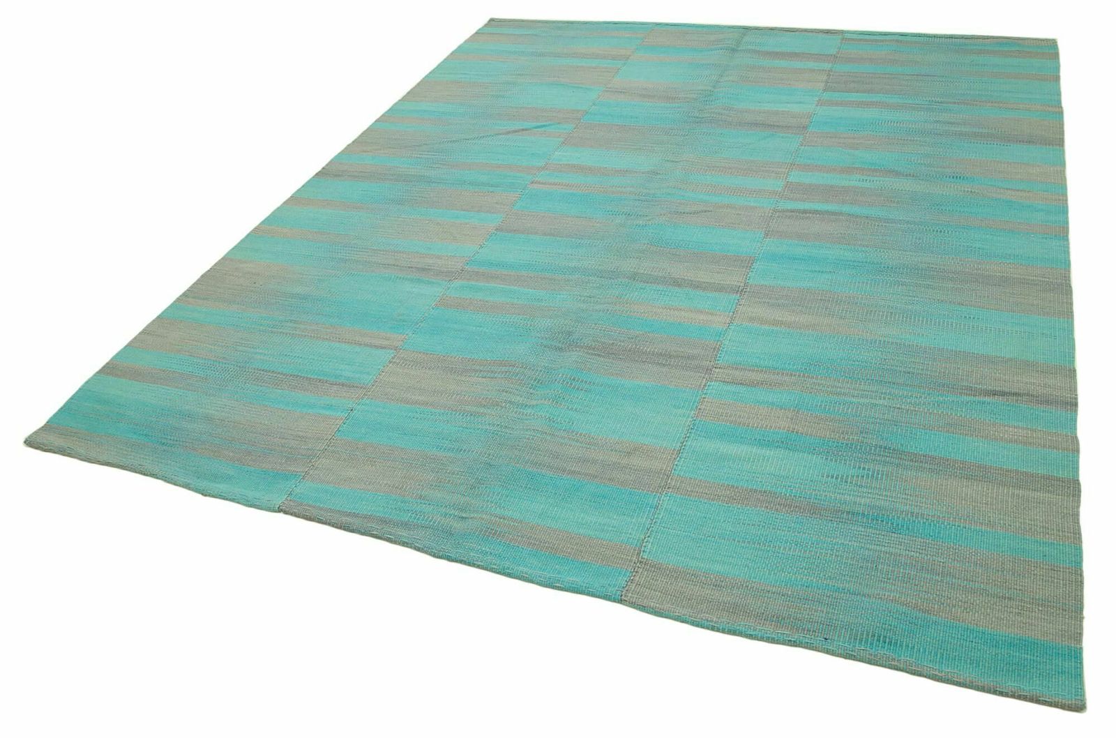 7x8 Turquoise Contemporary Kilim Rug   37547 photo for sale