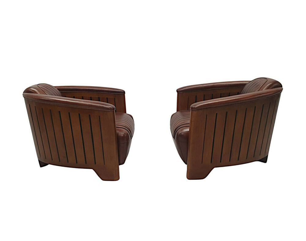 A Stunning Club Armchair In The Art Deco Style photo for sale