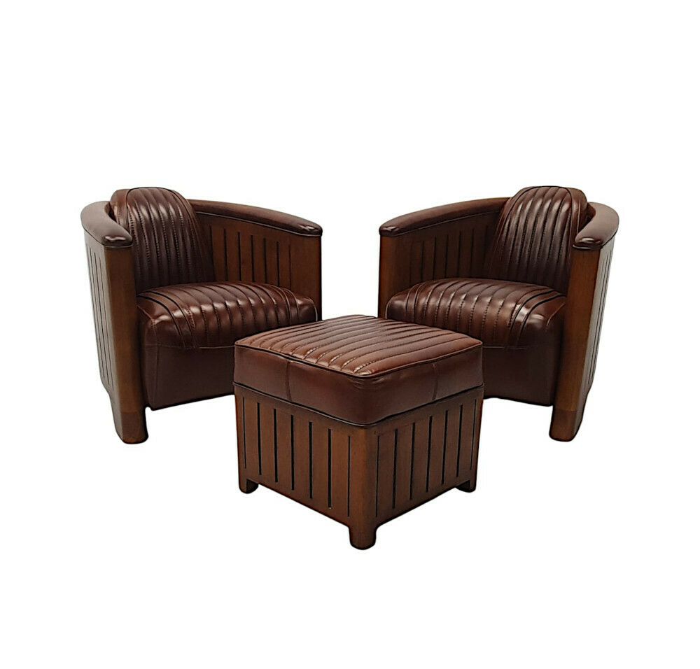 A Stunning Club Armchair In The Art Deco Style photo vinterior